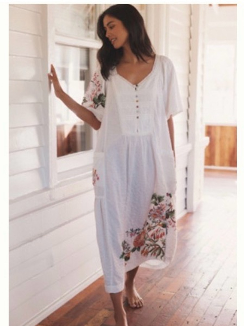 Anthropologie lyrebird floral cotton dress NWOT